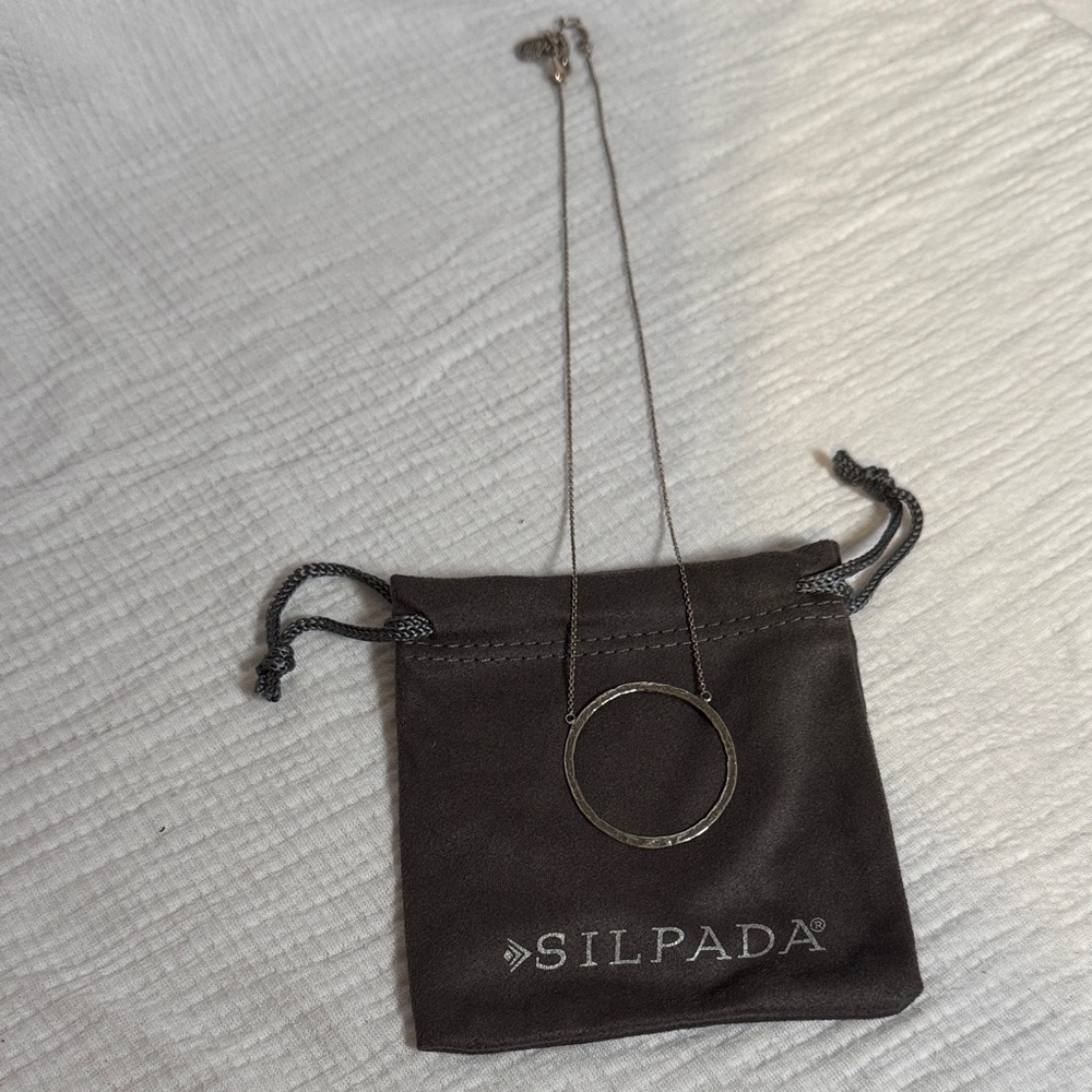 Silpada Sterling Silver Open Circle Necklace